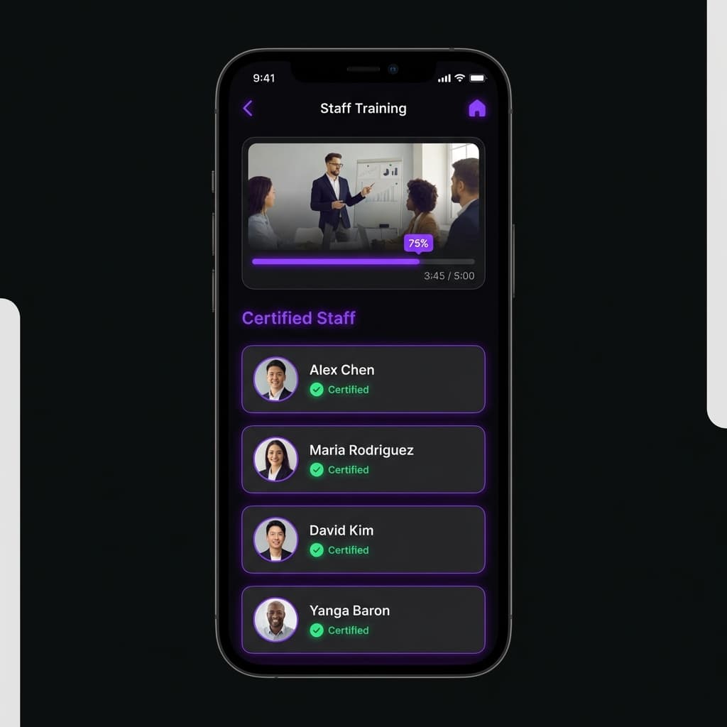 Staff Training Mobile Interface